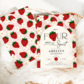 Aardbei 4e verjaardag Four Ever Sweet Kaart