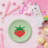 Aardbei 7-inch papieren Borden Papieren Bordje (Feest)