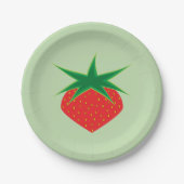 Aardbei 7-inch papieren Borden Papieren Bordje (Voorkant)