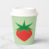 aardbei 8 oz. Papieren Bekers (Voorkant)