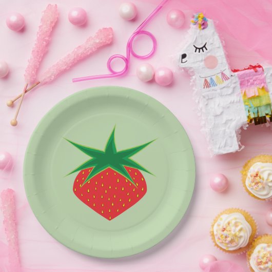 Aardbei 9-inch papieren Borden Papieren Bordje (Feest)