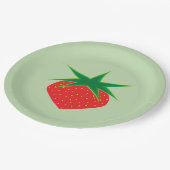 Aardbei 9-inch papieren Borden Papieren Bordje (Gekanteld)
