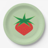 Aardbei 9-inch papieren Borden Papieren Bordje (Voorkant)