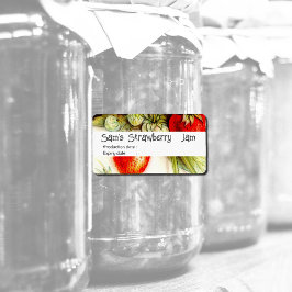  aardbei - aangepast Jam no2-label Etiket