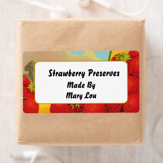 Aardbei Aangepaste  fruitlabels Etiket (Insitu)