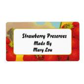 Aardbei Aangepaste  fruitlabels Etiket (Voorkant)