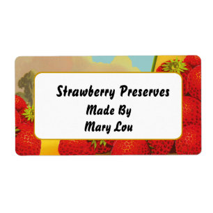 Aardbei Aangepaste  fruitlabels Etiket