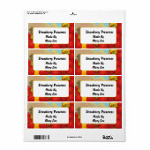 Aardbei Aangepaste  fruitlabels Etiket (Full Sheet)