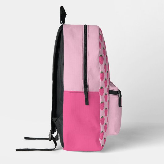 Aardbei aangepaste roze meisjes bedrukte rugzak (Links)