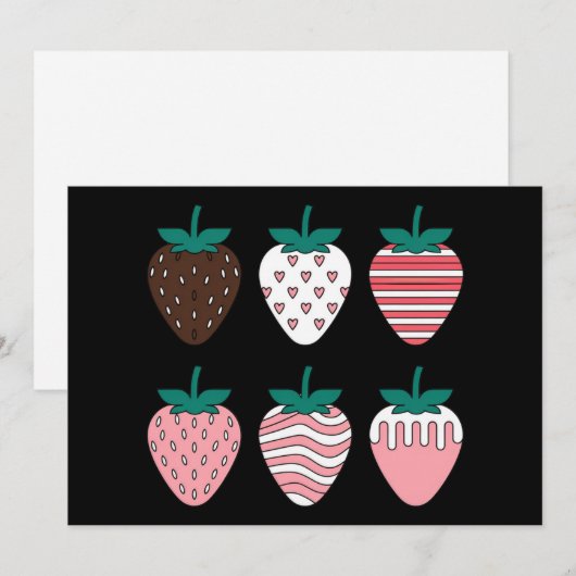 Aardbei Aardbeien Fruitliefhebber Boeren Tuin Feestdagenkaart (Voorkant / Achterkant)