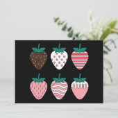 Aardbei Aardbeien Fruitliefhebber Boeren Tuin Feestdagenkaart (Staand voorkant)