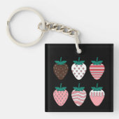 Aardbei Aardbeien Fruitliefhebber Boeren Tuin Sleutelhanger (Voorkant)