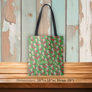 Aardbei Achtergrond Patroon Boodschappentas Tote Bag