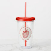 Aardbei Acryl Drinkbeker (Voorkant)