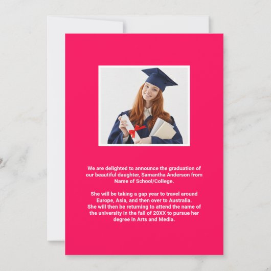 Aardbei Afstuderen 2 foto Afstuderen Aankondiging (Achterkant)