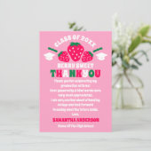 Aardbei Afstuderen bedankje Bedankkaart (Staand voorkant)