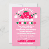 Aardbei Afstuderen bedankje Bedankkaart (Voorkant)