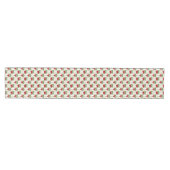 Aardbei-appliqué op gestreepte achtergrond retro medium tafelloper (Horizontaal)