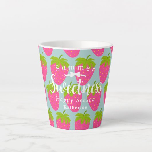 Aardbei Aqua Latte Mok (Voorkant)