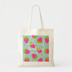 Aardbei Aqua Tote Bag