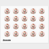 Aardbei Baby Berry Zoete Baby Shower Ronde Sticker (Vel)