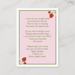 Aardbei Baby Breng een Boek Kaart