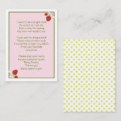 Aardbei Baby Breng een Boek Kaart (Voorkant / Achterkant)