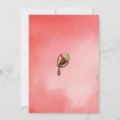 Aardbei Baby Meisje Douche Berry Sweet Chocolate Kaart (Achterkant)