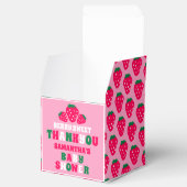 Aardbei Baby Meisje Douche Berry Zoet Dank u Bedankdoosjes (Geopend)