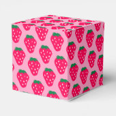 Aardbei Baby Meisje Douche Berry Zoet Dank u Bedankdoosjes (Achterkant)