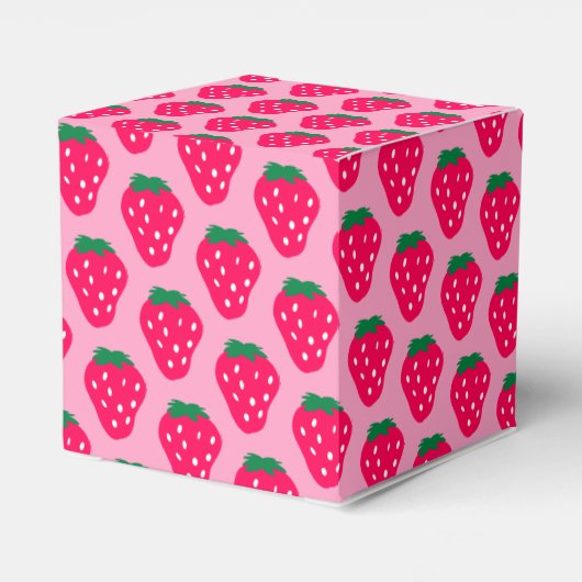 Aardbei Baby Meisje Douche Berry Zoet Dank u Bedankdoosjes (Achterkant)