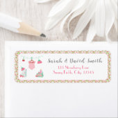 Aardbei Baby Outfit dank u Baby shower Etiket (Insitu)