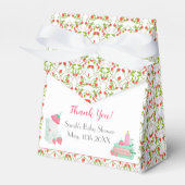 Aardbei Baby outfit met Baby shower Bedankdoosjes (Voorkant Zijde)