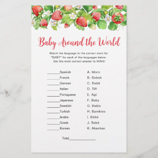 Aardbei Baby Rond de Wereld Spel