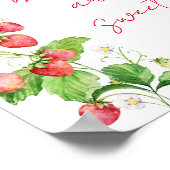 Aardbei Baby shower Baby's zijn zoet Poster (Hoek)