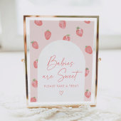 Aardbei Baby shower Baby's zijn zoet Poster