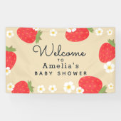 Aardbei Baby shower Banner (Horizontaal)