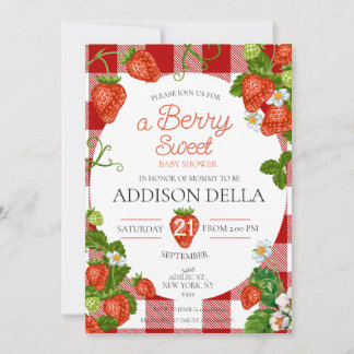 Aardbei Baby shower Berry Baby Kaart