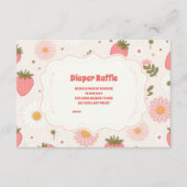 Aardbei Baby shower Berry Diapper Raffle Informatiekaartje (Voorkant)