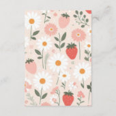 Aardbei Baby shower | Berry Diapper Raffle Informatiekaartje (Achterkant)