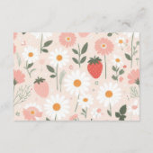 Aardbei Baby shower Berry Diapper Raffle Informatiekaartje (Achterkant)