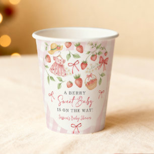 Aardbei Baby Shower Bes Zoete Boerenmarkt Papieren Bekers
