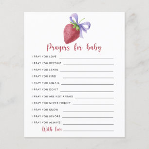 Aardbei baby shower - Bidden voor baby