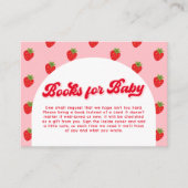 Aardbei Baby shower Boek Aanvraag Informatiekaartje (Voorkant)