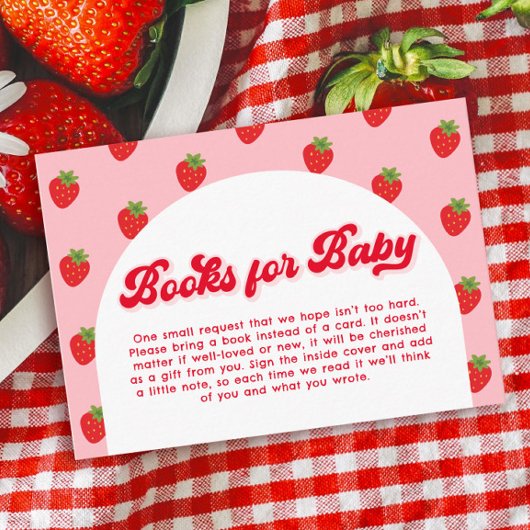 Aardbei Baby shower Boek Aanvraag Informatiekaartje
