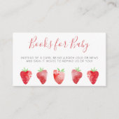 Aardbei Baby shower Boek Aanvraag Informatiekaartje (Voorkant)