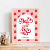 Aardbei Baby shower boeken en geschenk Poster