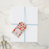 Aardbei baby shower cadeaulabel (Met Touw)