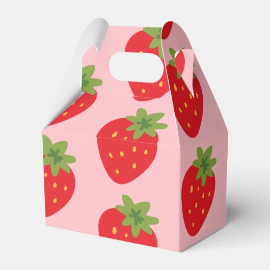 Aardbei Baby shower dank u Bedankdoosjes (Achterkant)