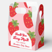 Aardbei Baby shower dank u Bedankdoosjes (Geopend)